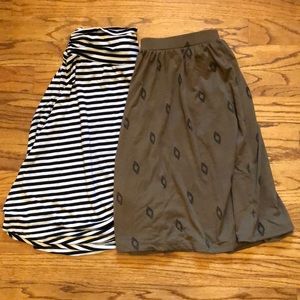 Lot of 2 Knee Length Skirts